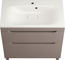 Style Line Тумба с кварцевой раковиной жасмин Остин 80 тауп темный